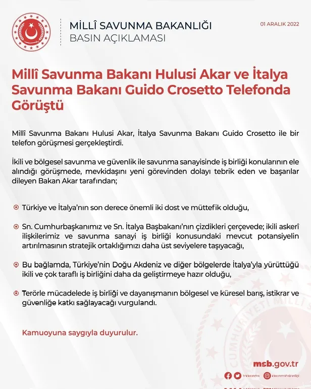son-dakika-turkiye-ile-italya-arasinda-kritik-temas-bakan-akar-crosetto-ile-gorustu-1669911837091.jpeg Son dakika: Türkiye ile İtalya arasında kritik temas! Bakan Akar, Crosetto ile görüştü-3