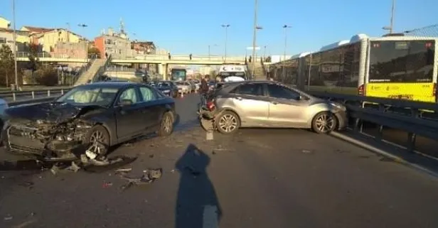D-100'de feci kaza! Trafik kilitlendi