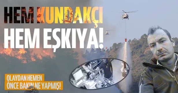 Orman yakan zanlı olaydan hemen önce bakın ne yapmış!