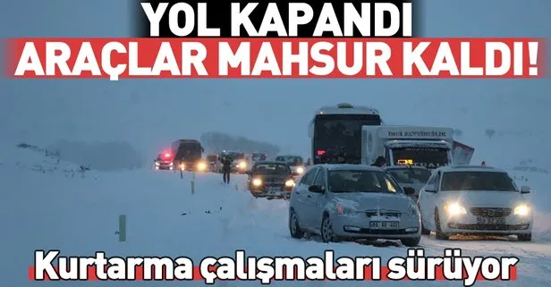 Son dakika: Sivas-Ankara karayolu ulaşıma kapandı, araçlar mahsur kaldı