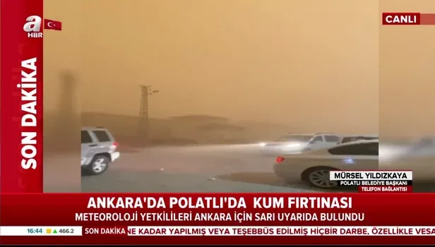 Ankara Polatlı Belediye Başkanı Mürsel Yıldızkaya kum fırtınası ile ilgili son durumu A Haber'de anlattı