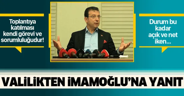 İstanbul Valiliği’nden Ekrem İmamoğlu’nun davet edilmedim iddiasına yanıt