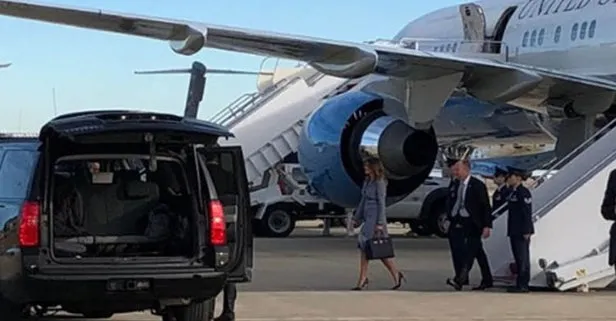 Son dakika: Melania Trump’ın uçağı zorunlu iniş yaptı