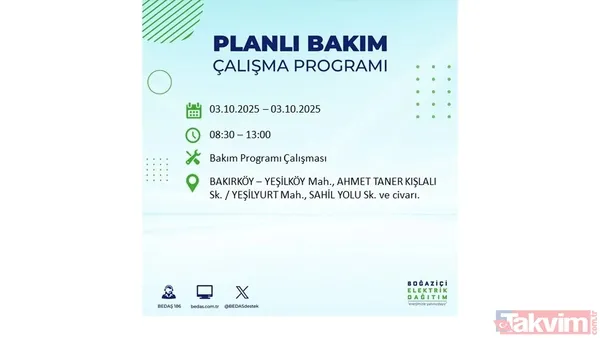 İstanbul'da elektrik kesintisi alarmı: BEDAŞ saat verdi! 3 EKİM ilçe ilçe kesinti programı - 10