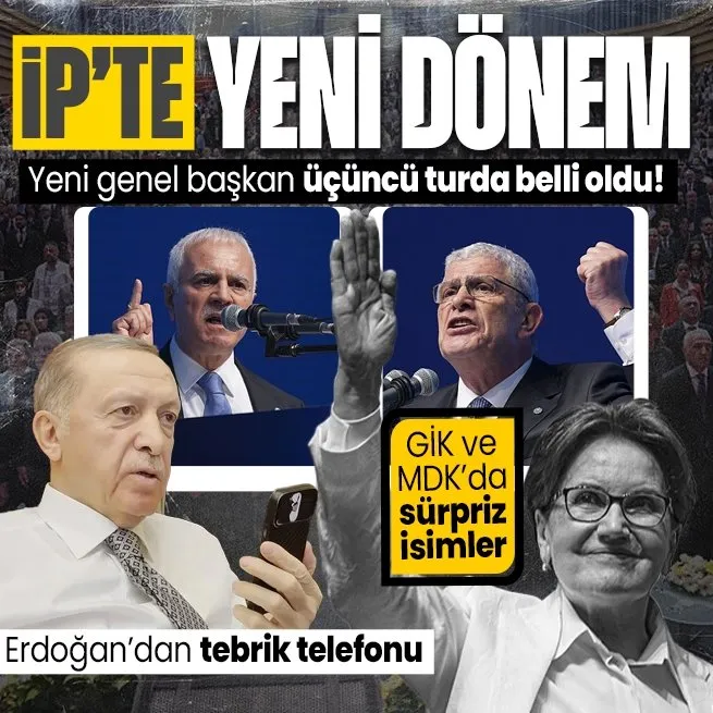 İyi Partide Olağanüstü Kurultay: Yeni Genel Başkan Müsavat Dervişoğlu oldu | GİK ve MDK üyeleri belirlendi | Başkan Erdoğandan tebrik telefonu