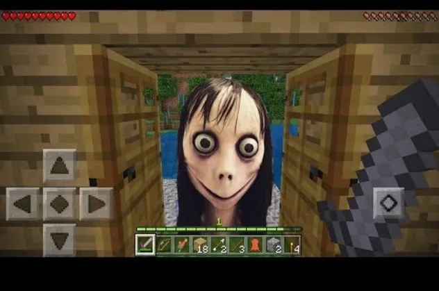 Aileler dikkat! Momo, Minecraft'a sıçradı!