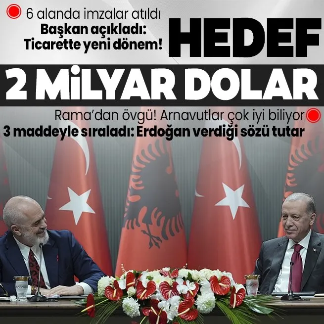 Başkan Erdoğan ve Arnavutluk Başbakanı Edi Ramadan ortak basın toplantısında önemli açıklamalar