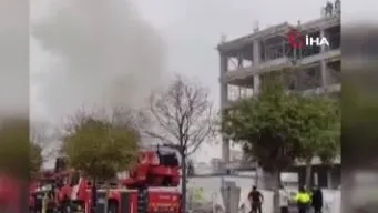 Ataşehir'de işçilerin kaldığı konteynerde yangın!-3