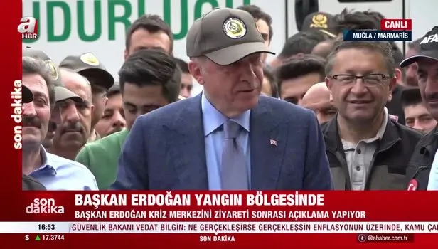 Başkan Erdoğan yangın bölgesinde! Kriz merkezi ziyareti sonrası önemli açıklamalar
