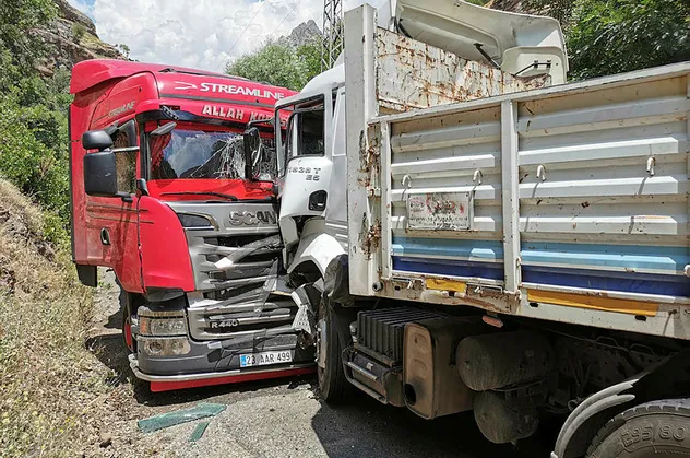 Tunceli'de iki TIR kafa kafaya çarpıştı