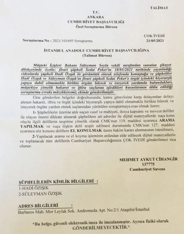 Son dakika: Hadi Özışık ve Süleyman Özışık'ın iş yerinde arama! İki bilgisayar ve iki cep telefonuna el konuldu-3