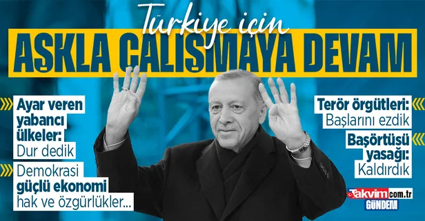 Başkan Erdoğan'dan flaş 14 Mayıs mesajı: Tüm Türkiye için aşkla çalışmaya devam edeceğiz.