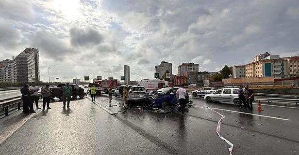 TEM Otoyolu İSTOÇ mevkiinde zincirleme kaza! Ölü ve yaralılar var