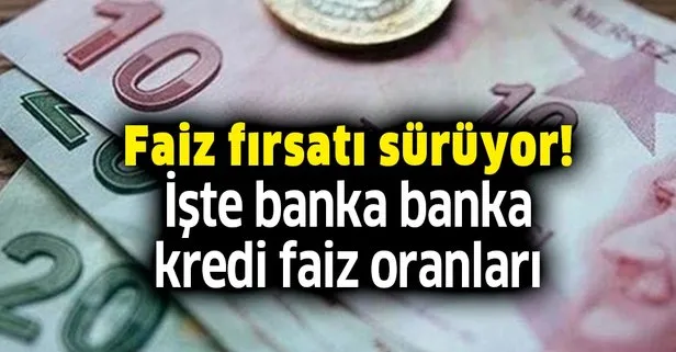 Banka faiz indirimi sürüyor! İş Bankası, TEB, Vakıfbank, Garanti, Ing Bank, Ziraat, Halkbank kredi faiz oranı