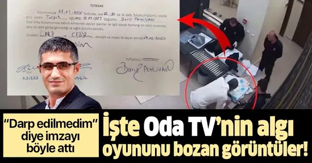 Oda TV’ci Barış Pehlivan ’darp edilmedim’ diye imzayı böyle attı! İşte Silivri Cezaevi’nden o görüntüler