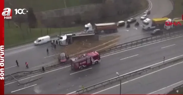 Son dakika: Basın Ekspres yolunda kaza: 5 yaralı