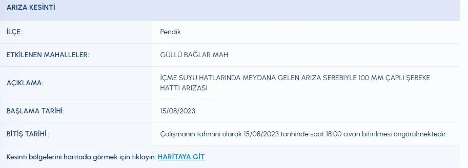 İSKİ duyurdu: 8 ilçede su kesintisi yaşanacak! - 11