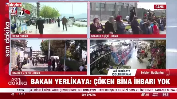 Bakan Yerlikaya A Haber'e konuştu: Çöken bina ihbarı yok