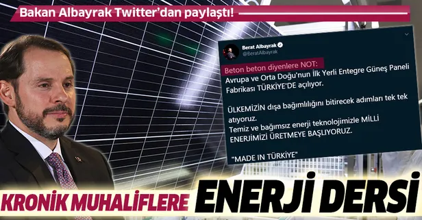 Son dakika: Hazine ve Maliye Bakanı Berat Albayrak Twitter'dan paylaştı: Avrupa ve Orta Doğu'da bir ilk olacak