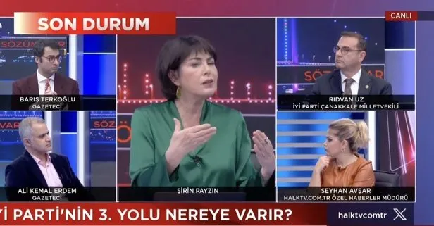 CHP medyası Halk TV’de İYİ Partili Rıdvan Uz’a 15 vekil hatırlatması! Şirin Payzın’dan skandal sözler!