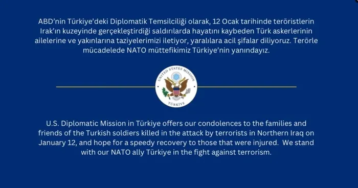 Alçak saldırı kanlı taziye! PKK saldırdı terör örgütünü silahlandıran ABD sözde müttefik mesajı yayımladı: Sosyal medyadan tepki yağdı-2