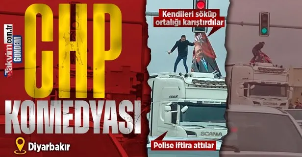 Diyarbakır’da CHP komedyası! Kendi söktükleri Kemal Kılıçdaroğlu pankartı üzerinden ortalığı karıştırdılar
