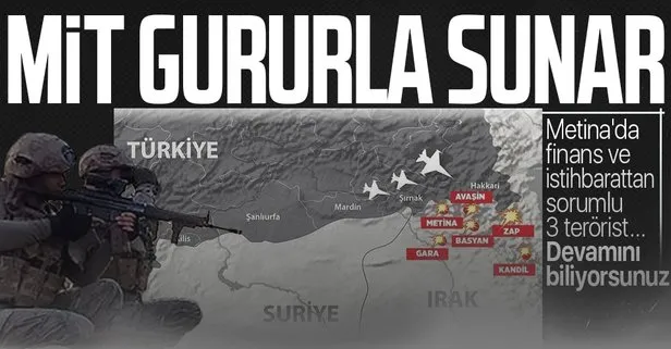 SON DAKİKA: MİT’ten operasyon! PKK’nın istihbarat ve finans sorumlusu 3 terörist Metina’da etkisiz hale getirildi