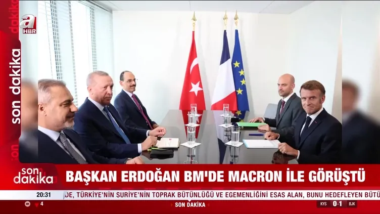 Başkan Erdoğan BM’de Macron ile görüştü