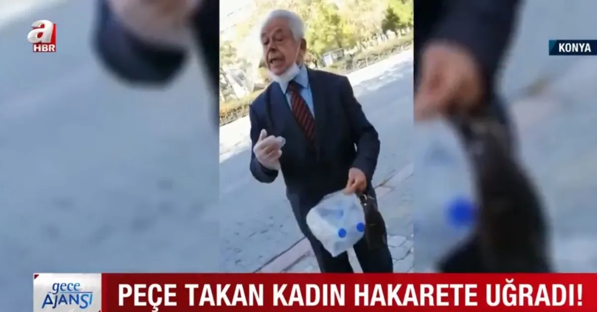 Konya’da peçeli ve çarşaflı kadına çirkin saldırı!