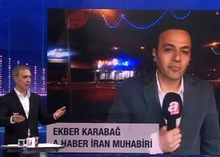 İran sokaklarında A Haber canlı yayınında müdahale! İran muhabiri Ekber Karabağ o anları saniye saniye anlattı