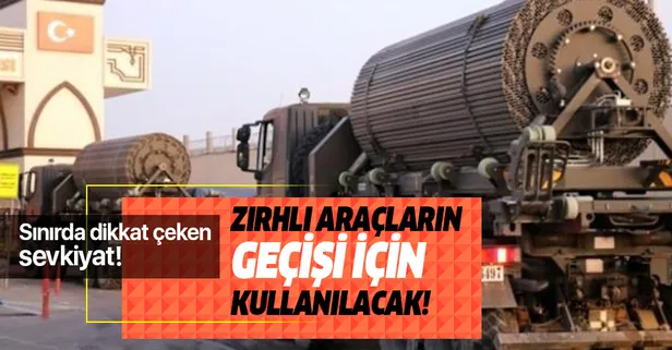 Sınırda dikkat çeken sevkiyat! Zırhlı araçlar için kullanılacak!