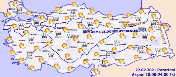 HAVA DURUMU | Meteorolojiden zirai don ve çığ uyarısı | 22 Şubat İstanbul'da hava nasıl olacak?-6