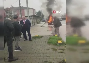 Halk otobüsü alev alev yandı: İşte o anlar!