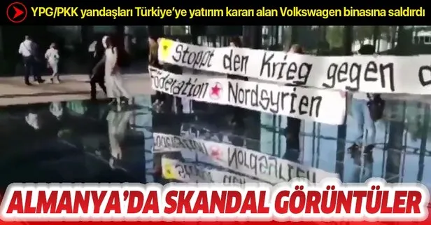 YPG/PKK yandaşları Volkswagen binasına saldırdı