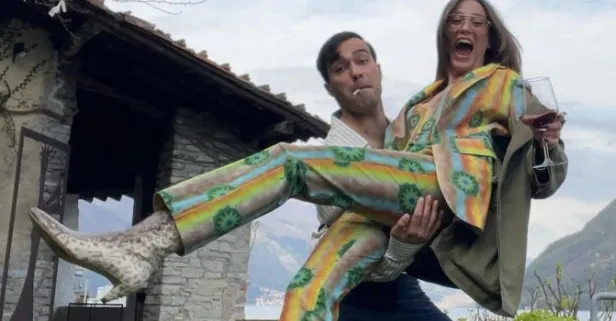 Serenay Sarıkaya ve Mert Demir havalimanında görüntülendi: Aşk dolu bakışlar sosyal medyayı salladı