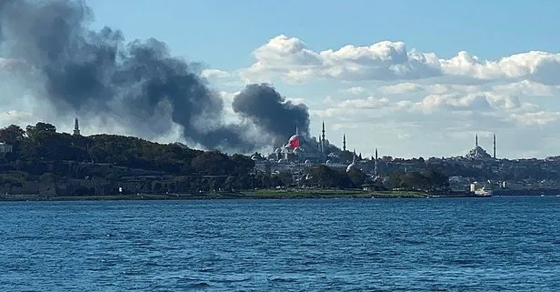 İstanbul Tıp Fakültesi inşaatında korkutan yangın! Kilometrelerce uzaktan görülüyor