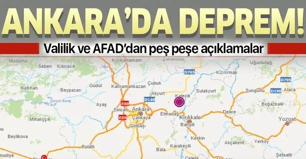 Son dakika: Ankara’da korkutan deprem! | KANDİLLİ RASATHANESİ AFAD SON DEPREMLER