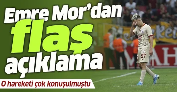 Galatasaraylı Emre Mor, Kayserispor maçında gördüğü kırmızı kart için özür diledi