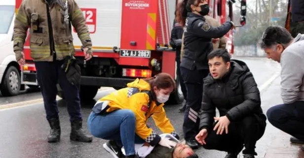 Şişli'de can pazarı! Üst geçitten düştü ilk müdahaleyi yoldan geçen doktor yaptı