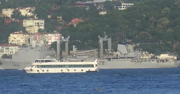 Fransa’nın savaş gemisi İstanbul Boğazı’ndan geçti
