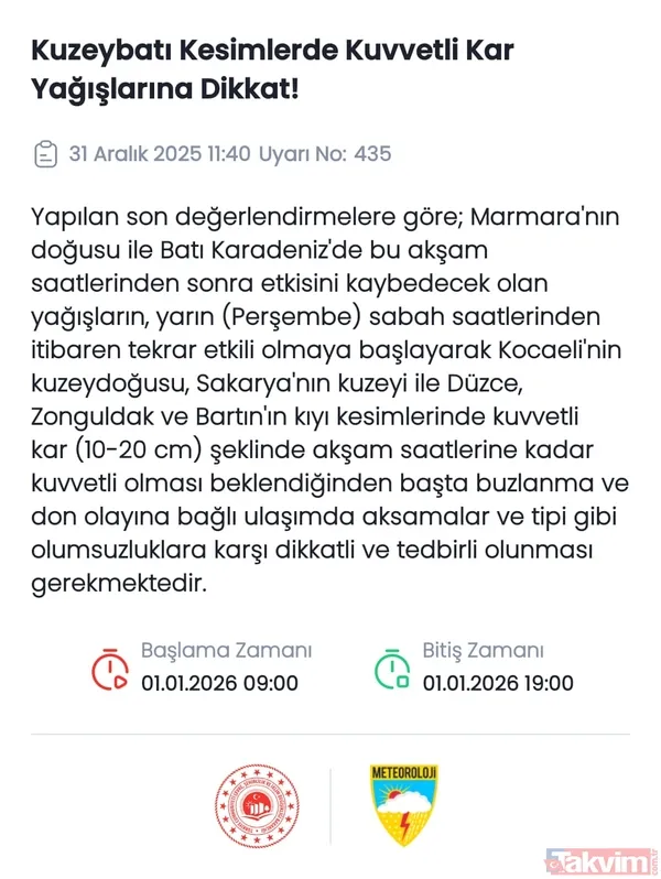 42 il sarı alarm listesinde! İstanbul’a dondurucu sürpriz: Bu gece kar yağacak mı? - 6