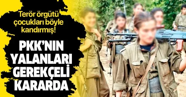 Son dakika: Eli kanlı terör örgütü PKK’nın yalanları gerekçeli kararda: Çocukları böyle kandırmışlar