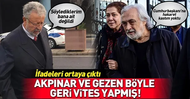 Metin Akpınar ve Müjdat Gezen'in ifadeleri ortaya çıktı! Böyle geri vites yapmışlar