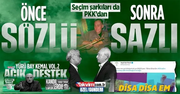 PKK’dan 7’li koalisyona önce sözlü sonra sazlı destek! HDP’nin çatısı altında seçime gireceği Yeşil Sol’a terör örgütü imzalı şarkı