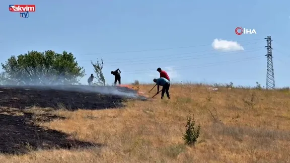 Karabük’te anız yangını