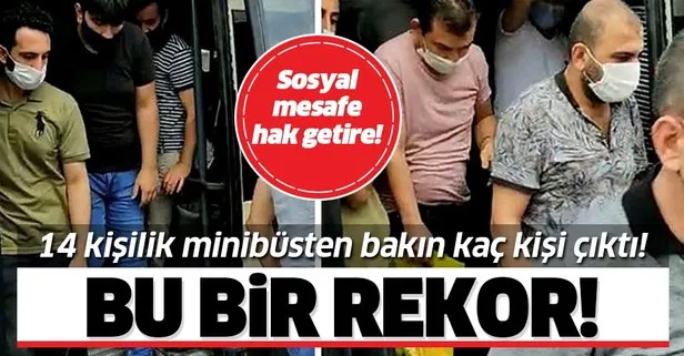 İstanbul Esenyurt’ta 14 kişilik bir minibüsten tam 42 kişi çıktı!