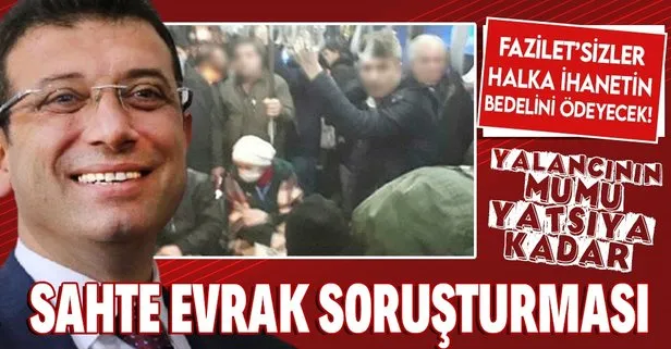 Ekrem İmamoğlu ve ekibine, Fazilet Durağı üzerinden sahte evrak düzenleyip halka yanlış bilgi verdikleri için soruşturma açıldı