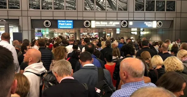 Hamburg Havalimanı’nda güvenlik alarmı! O anlar kamerada