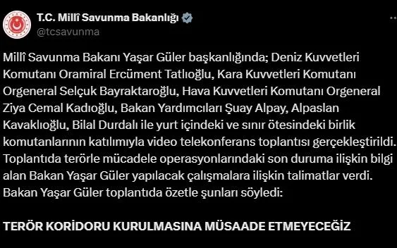 Milli Savunma Bakanı Yaşar Güler'den terör devletine izin yok mesajı: "Kesinlikle reddediyoruz"-2