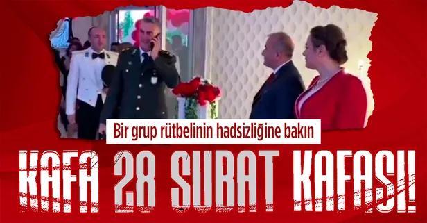 28 Şubat kafası hortladı! Tokat'ta bir grup rütbeli asker valiyi görmezden geldi